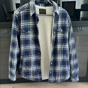 Lucky Brand Blue and White Lightweight Shirt Jacket